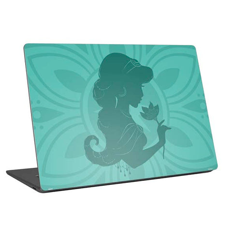Disney Aladdin Princess Jasmine Silhouette Flower Universal Laptop 16in (13 x 9.4in) Skin